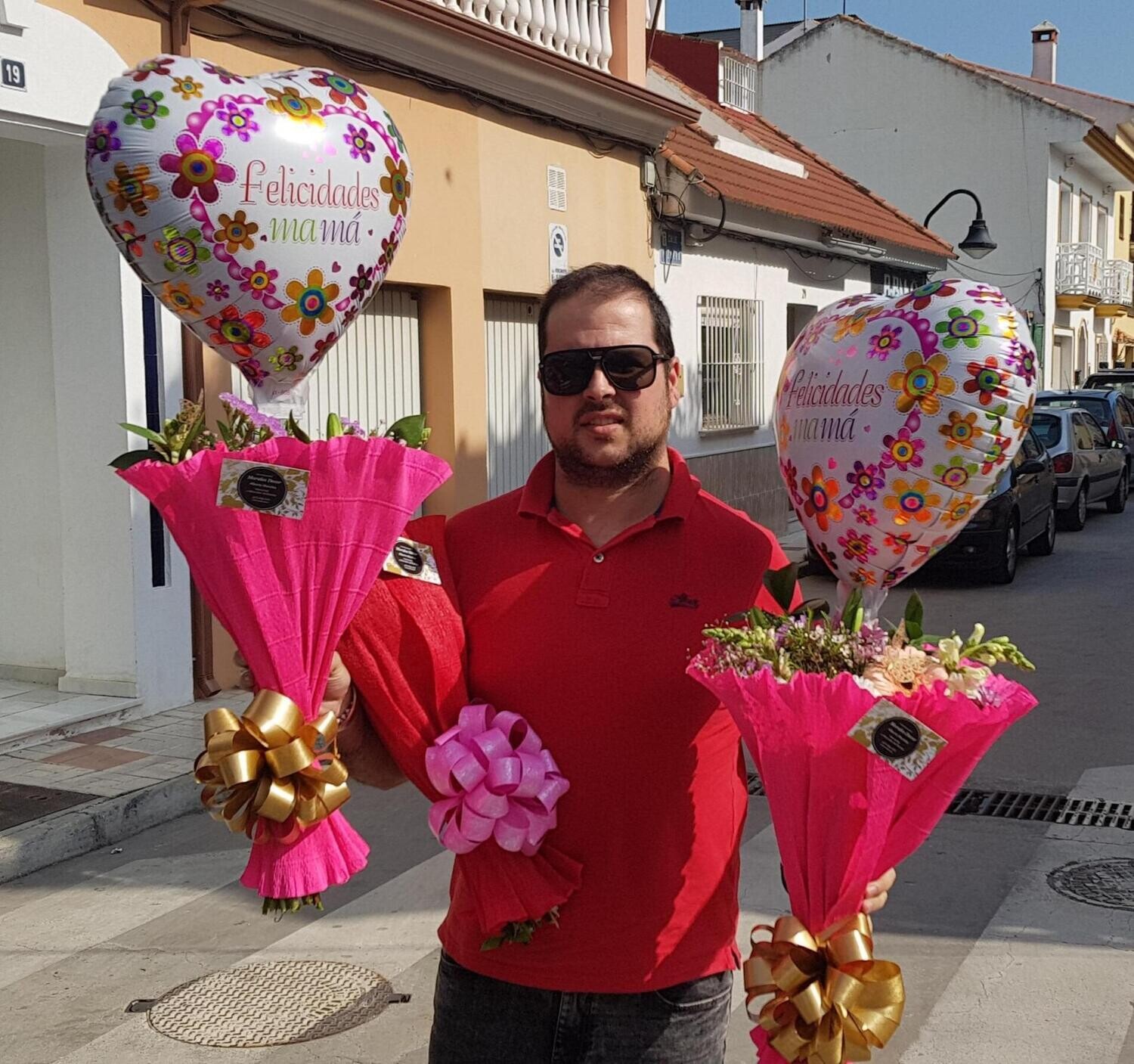 arreglo de globos para bautizos y cumpleaños