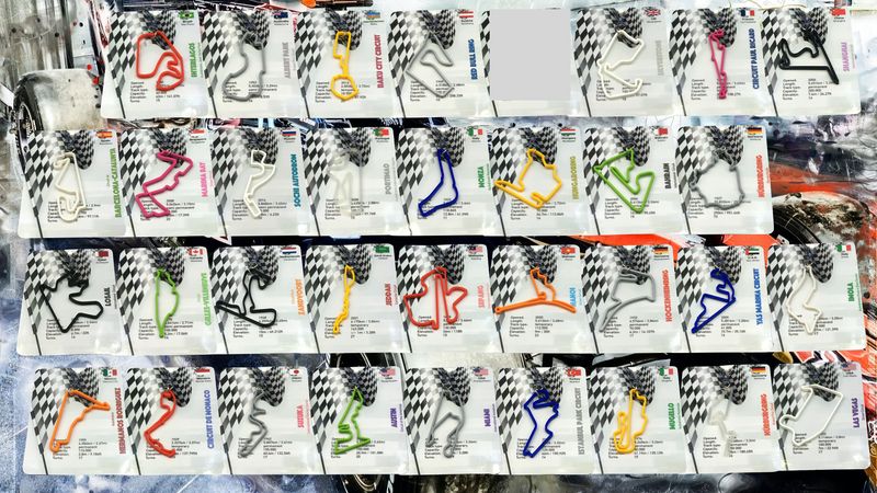 Formel 1 Rennstrecke Keyring  Motorsport F1 2023/2024