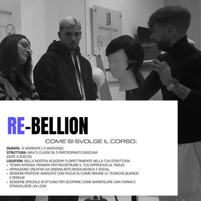 RE- BELLION - EDUCATIONAL PROGRAM FOR REBEL ARTIST - DATE A SCELTA - PACCHETTO COMPLETO DA 6 GIORNATE - ONE TO ONE