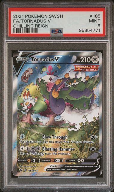 Tornadus V (Alternate Full Art) - SWSH06: Chilling Reign (SWSH06) - PSA 9