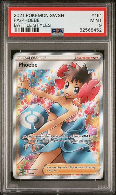 Phoebe (Full Art) - SWSH05: Battle Styles (SWSH05) - PSA 9