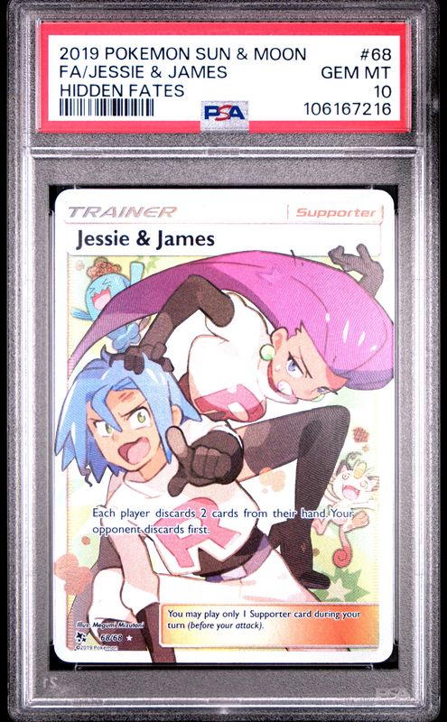 Jessie & James (Full Art) - Hidden Fates (HIF) - PSA 10