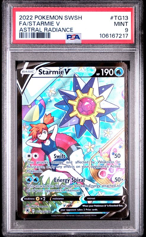 Starmie V - SWSH10: Astral Radiance Trainer Gallery (SWSH10:TG) - PSA 9