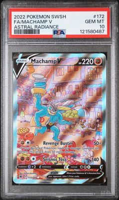 Machamp V (Alternate Full Art) - SWSH10: Astral Radiance (SWSH10) - PSA 10 Machamp V (Alternate Full Art) - SWSH10: Astral Radiance (SWSH10) - PSA 10
