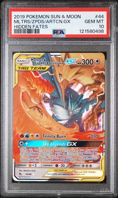Moltres & Zapdos & Articuno GX - Hidden Fates (HIF) - PSA 10