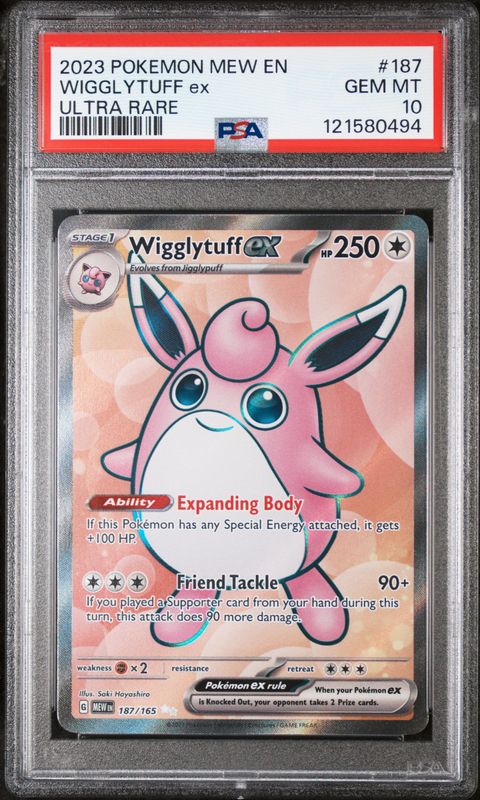 Wigglytuff ex - 187/165 - SV: Scarlet & Violet 151 (MEW) - PSA 10