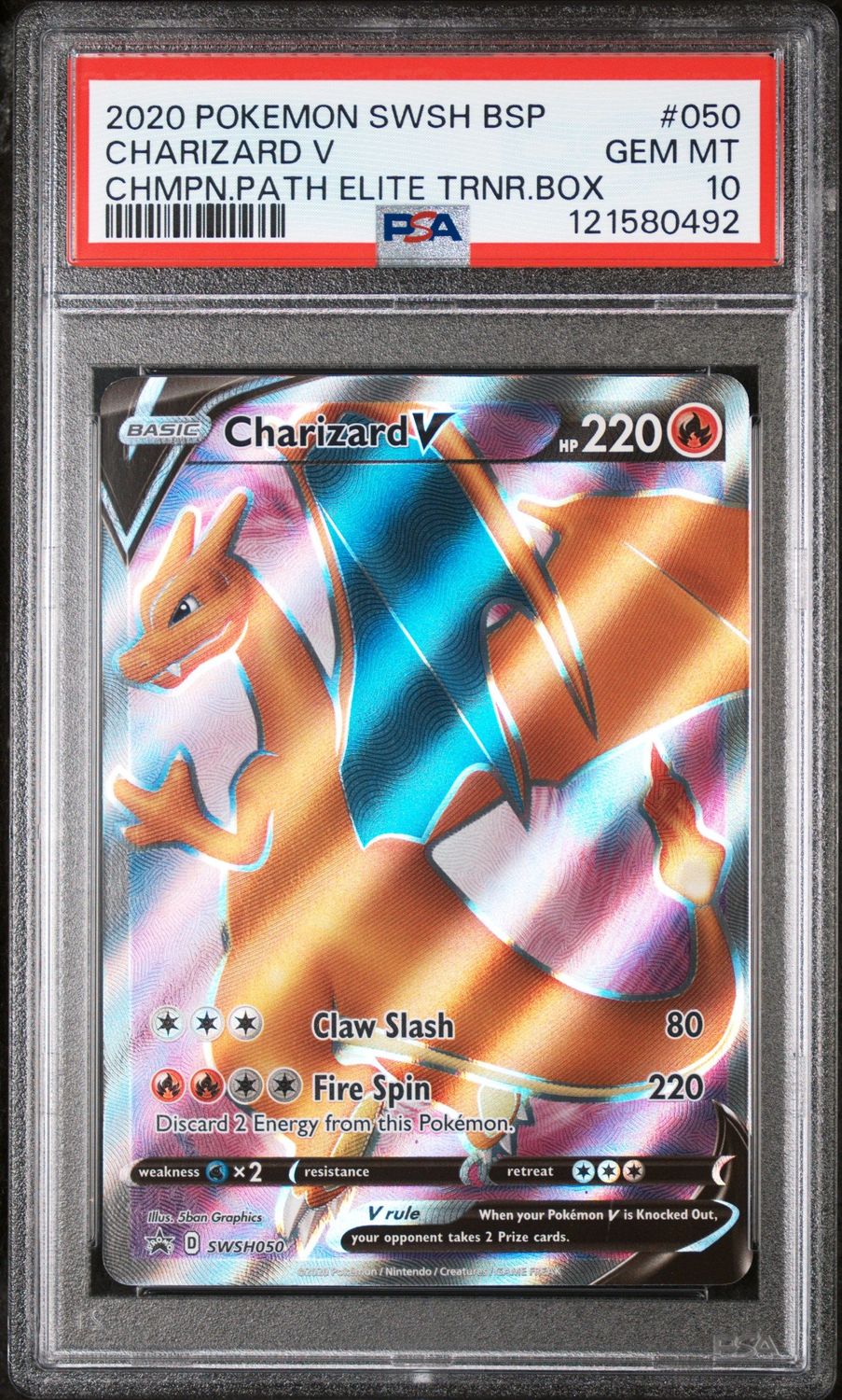 Charizard V - SWSH050 - SWSH: Sword & Shield Promo Cards (SWSD) - PSA 10