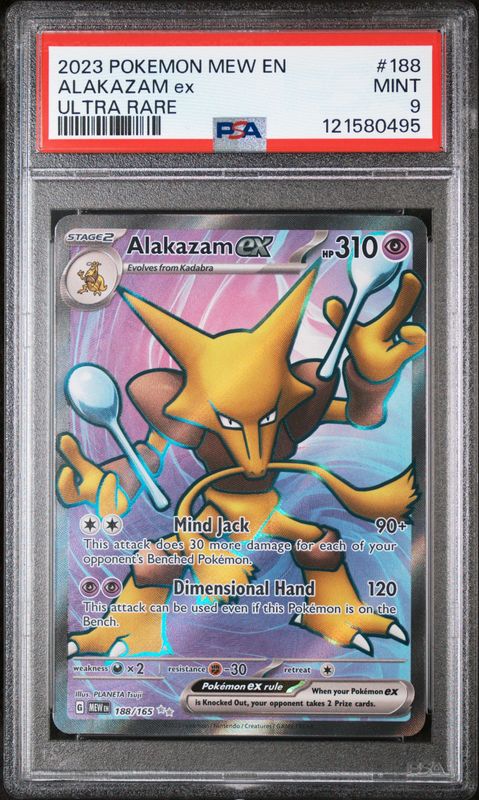 Alakazam ex - 188/165 - SV: Scarlet & Violet 151 (MEW) - PSA 9
