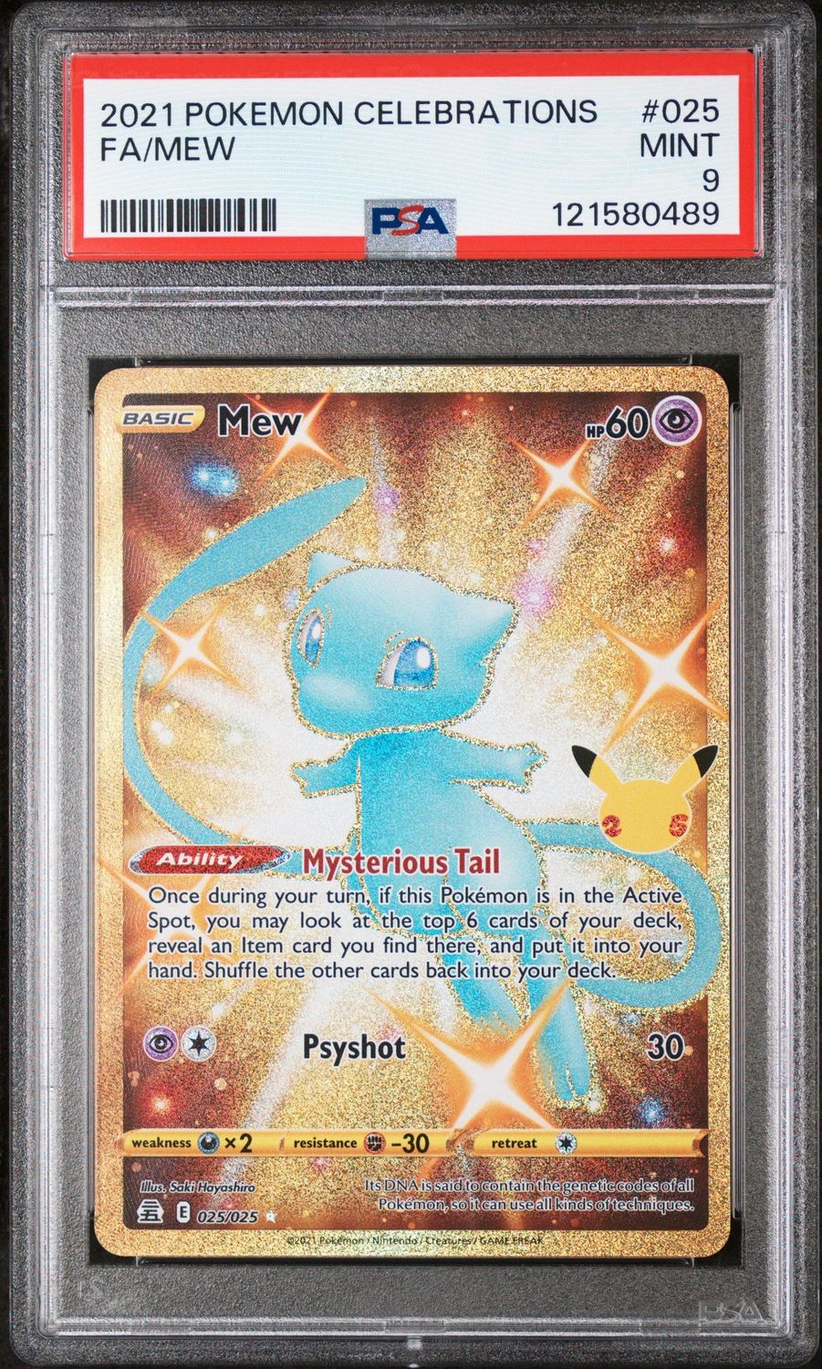 Mew (Secret) - Celebrations (CLB) - PSA 9