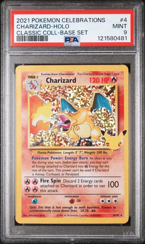 Charizard - Celebrations: Classic Collection (CCC) - PSA 9