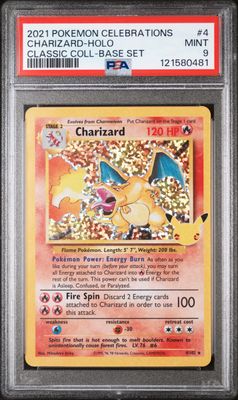 Charizard - Celebrations: Classic Collection (CCC) - PSA 9 Charizard - Celebrations: Classic Collection (CCC) - PSA 9
