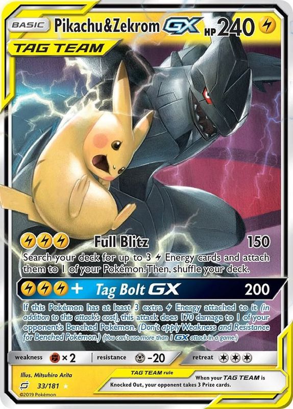Pikachu & Zekrom GX - SM - Team Up (SM9)
