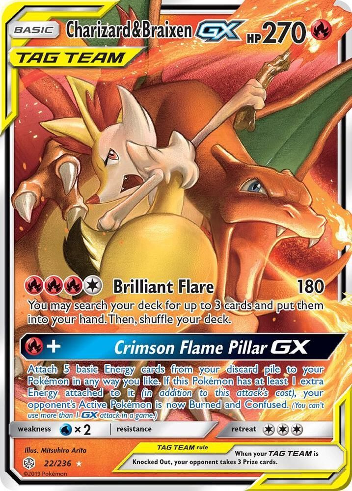 Charizard & Braixen GX - SM - Cosmic Eclipse (SM12)