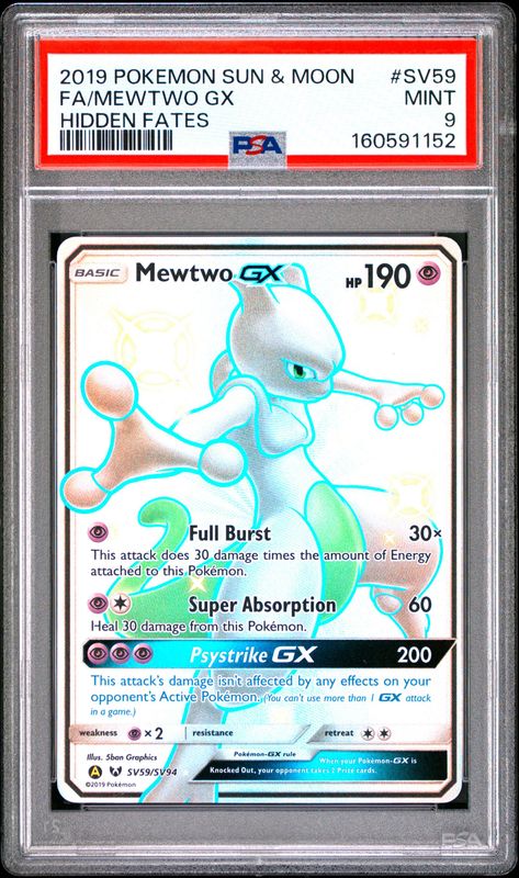Mewtwo GX - Hidden Fates: Shiny Vault (HIF:SV) - PSA 10