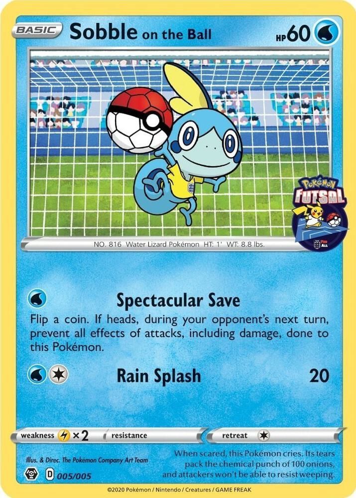Sobble on the Ball - 005/005 (Pokemon Futsal) SEALED Sobble on the Ball - 005/005 (Pokemon Futsal) SEALED