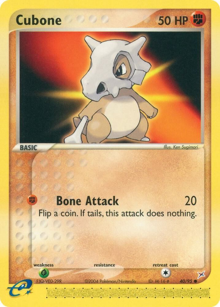 Cubone - EX (Reverse Holo) Team Magma vs Team Aqua Cubone - EX (Reverse Holo) Team Magma vs Team Aqua