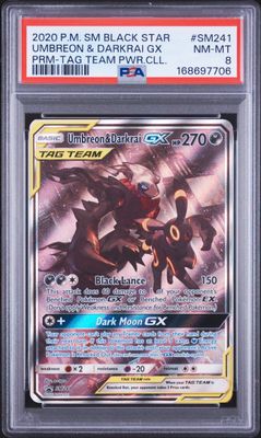 Umbreon & Darkrai GX - SM241 - SM Promos (SMP) - PSA 8