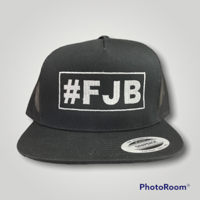 #FJB Flat Bill Trucker Snap Back Black
