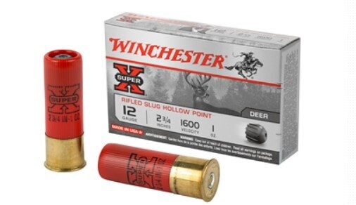 Winchester  Super-X, 12 Gauge, 2.75" 1oz Slug, 5 RDS