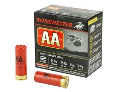 Winchester AA Target, 12Ga#7.5 2 3/4" 1.125 oz  25RDS