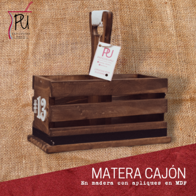 Matera en madera tipo cajón