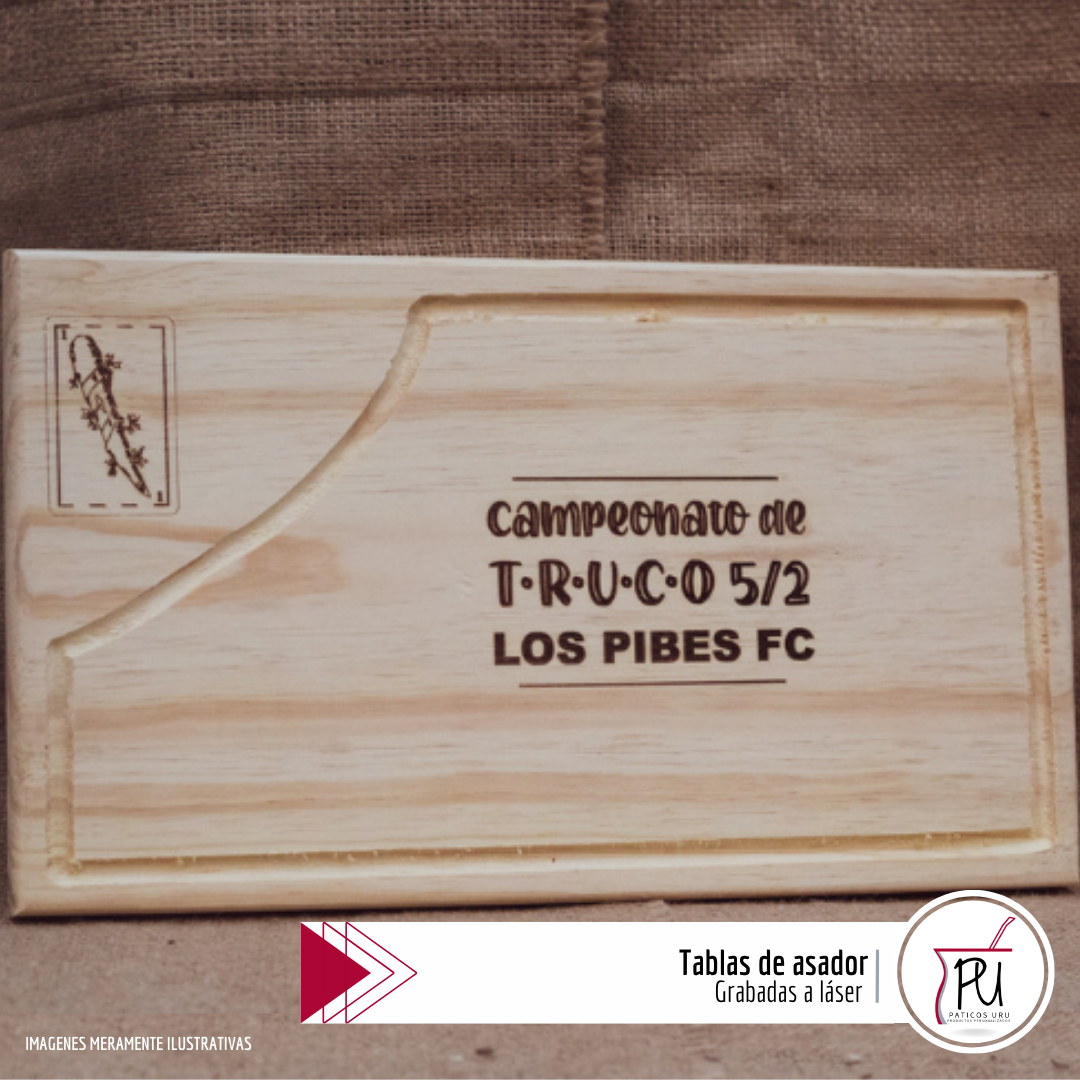 Tabla de asador grabadas a láser