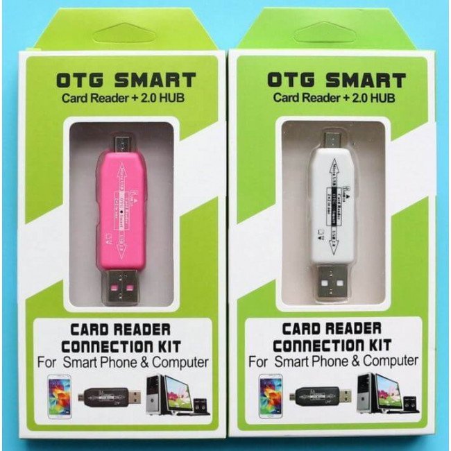 Leitor de Cartão 3 em 1 OTG Micro-USB (V8)