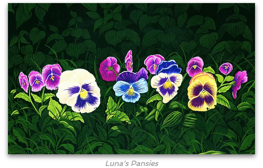 Luna&#39;s Pansies (Unframed)