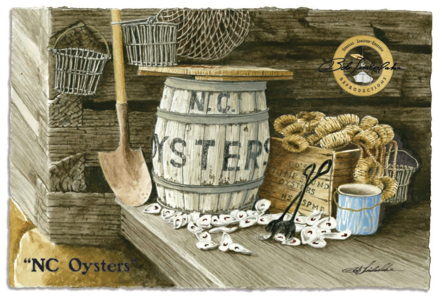 N.C. Oysters Presidential Edition Giclée