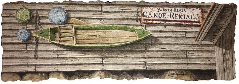 &quot;Yadkin Canoe Rental&quot; (Unframed)