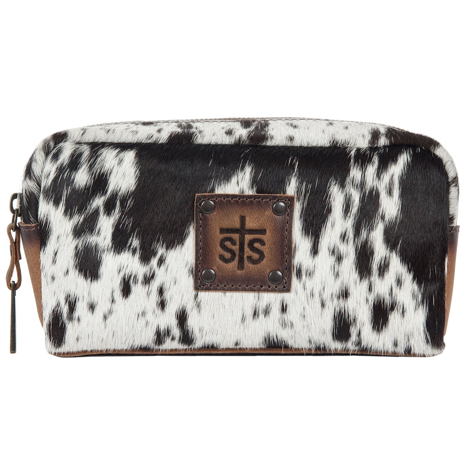COWHIDE BEBE COSMETIC BAG