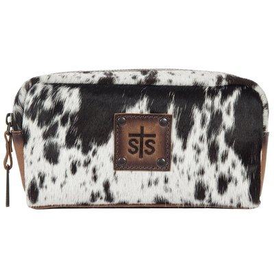 COWHIDE BEBE COSMETIC BAG