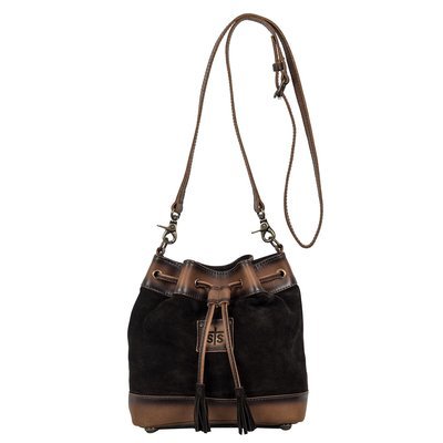 HERITAGE BUCKET BAG BROWN SUEDE / LEATHER