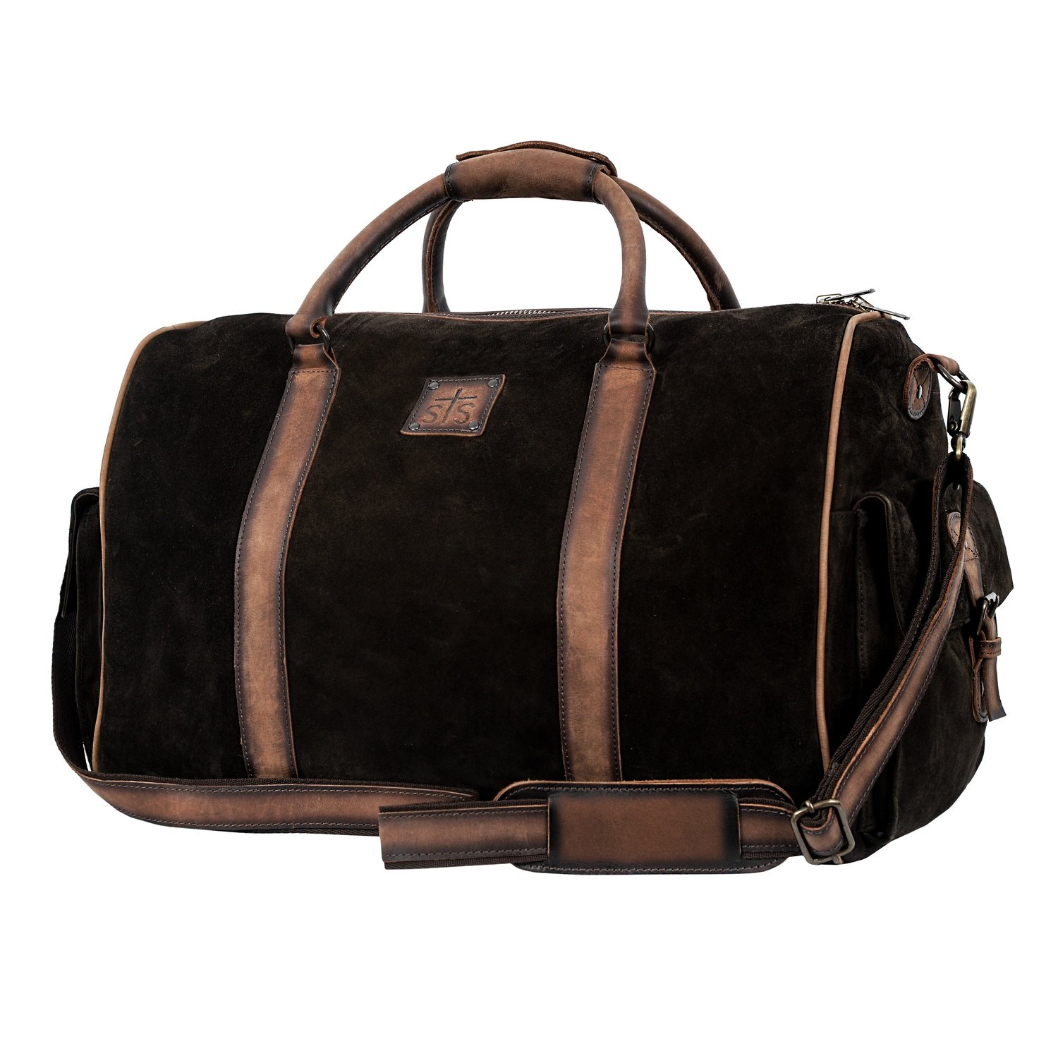 HERITAGE DUFFLE BAG BROWN SUEDE / LEATHER