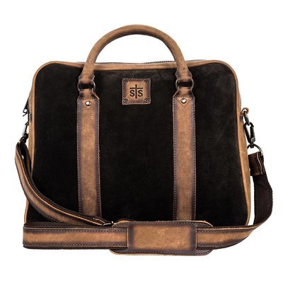 HERITAGE SATCHEL BRIEFCASE  SUEDE / LEATHER