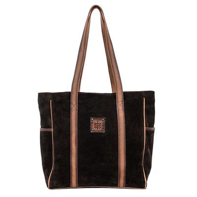HERITAGE TOTE BRWON SUEDE / LEATHER