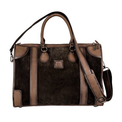 HERITAGE OVERNIGHT BAG BROWN SUEDE / LEATHER