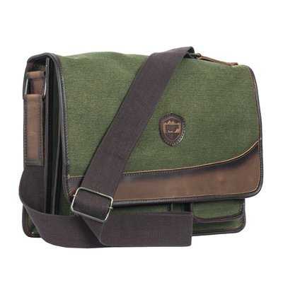 CANVAS MESSENGER BAG MILITARY GREEN