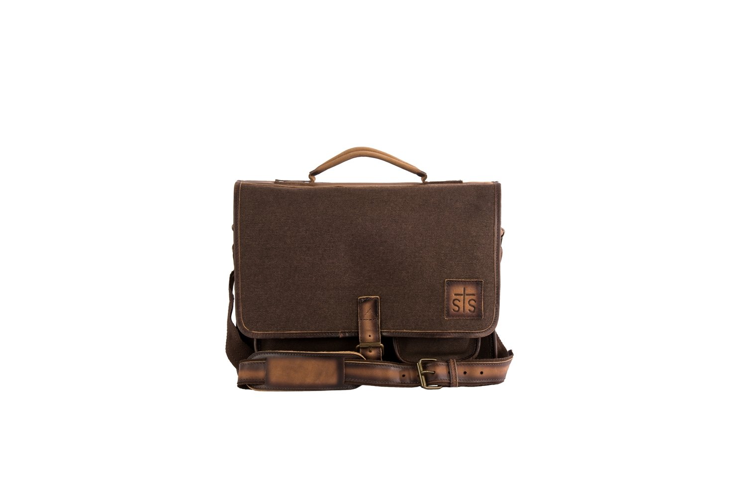 DARK CANVAS FORMANS PORTFOLIO LEATHER TRIM