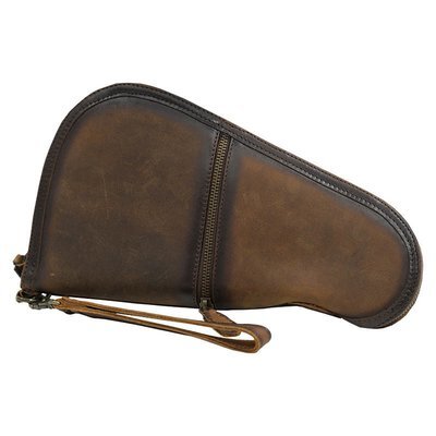 FOREMAN MEDIUM PISTOL CASE 12&quot; X 7&quot; - LEATHER