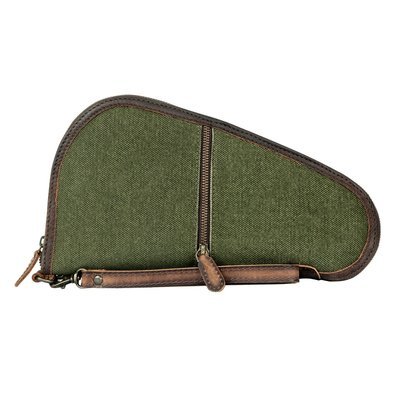 MILITARY GREEN PISTOL CASE CANVAS - MEDIUM