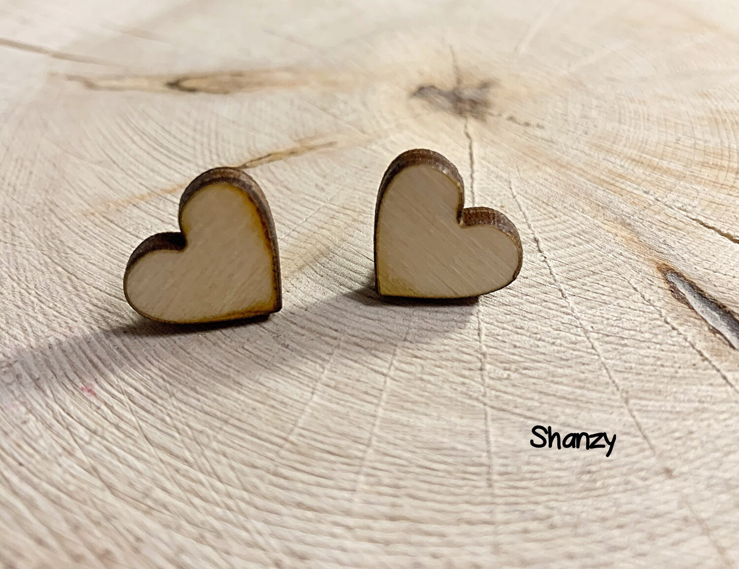 Heart Wood Earrings