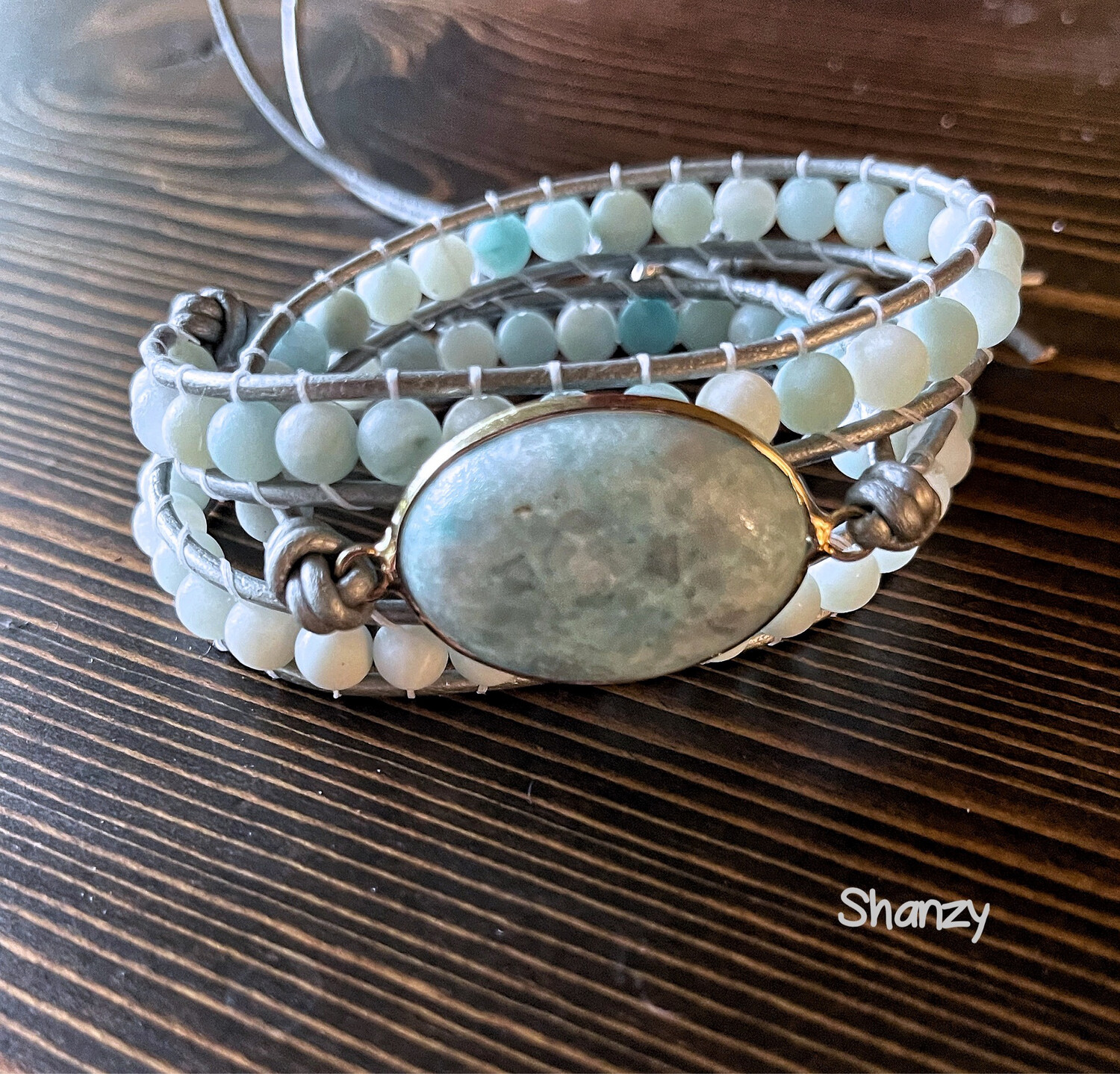 Amazonite Stone Wrap Bracelet