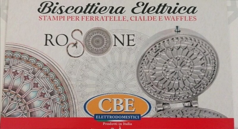 STAMPO ELETTRICO PER FERRATELLE PIZZELLE CIALDE WAFFEL ROSONE CBE