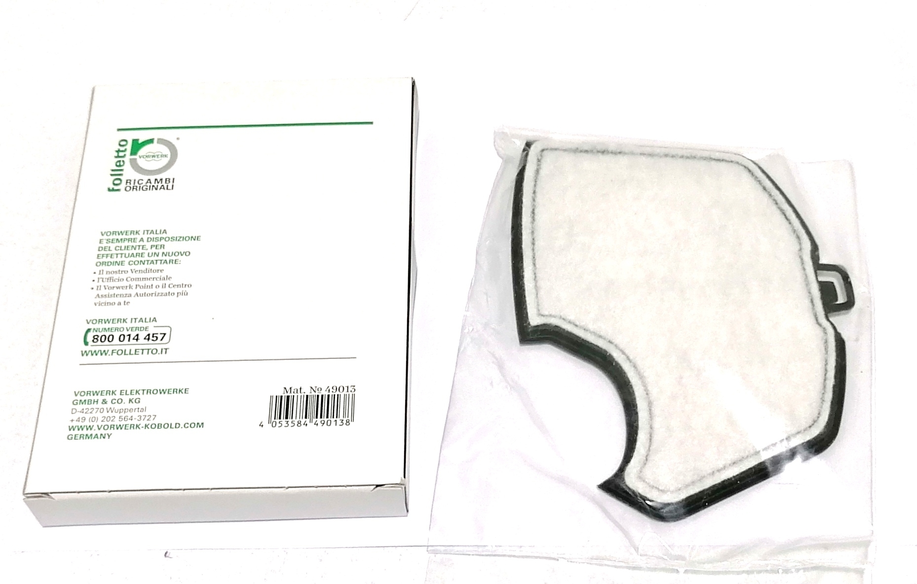 FILTRO MOTORE VORWERK FOLLETTO VK140 VK150 ORIGINALE