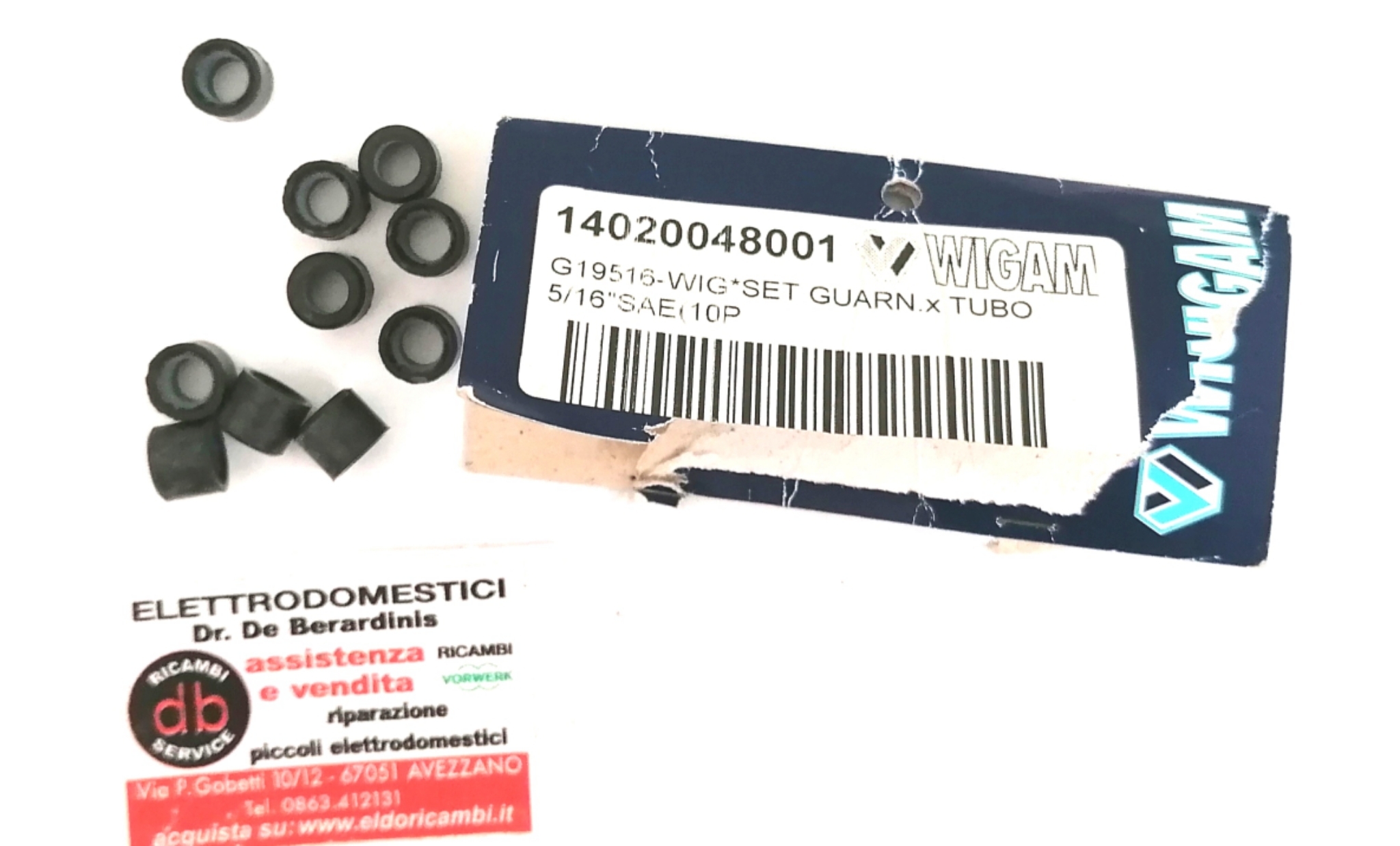 Guarnizioni per Tubi Ricarica Frigorifero 5/16 SAE 10PZ