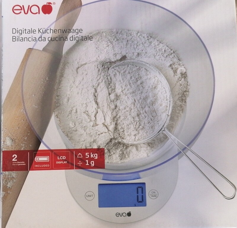 Bilancia Cucina Eva Con Vassoio 5kg 1g