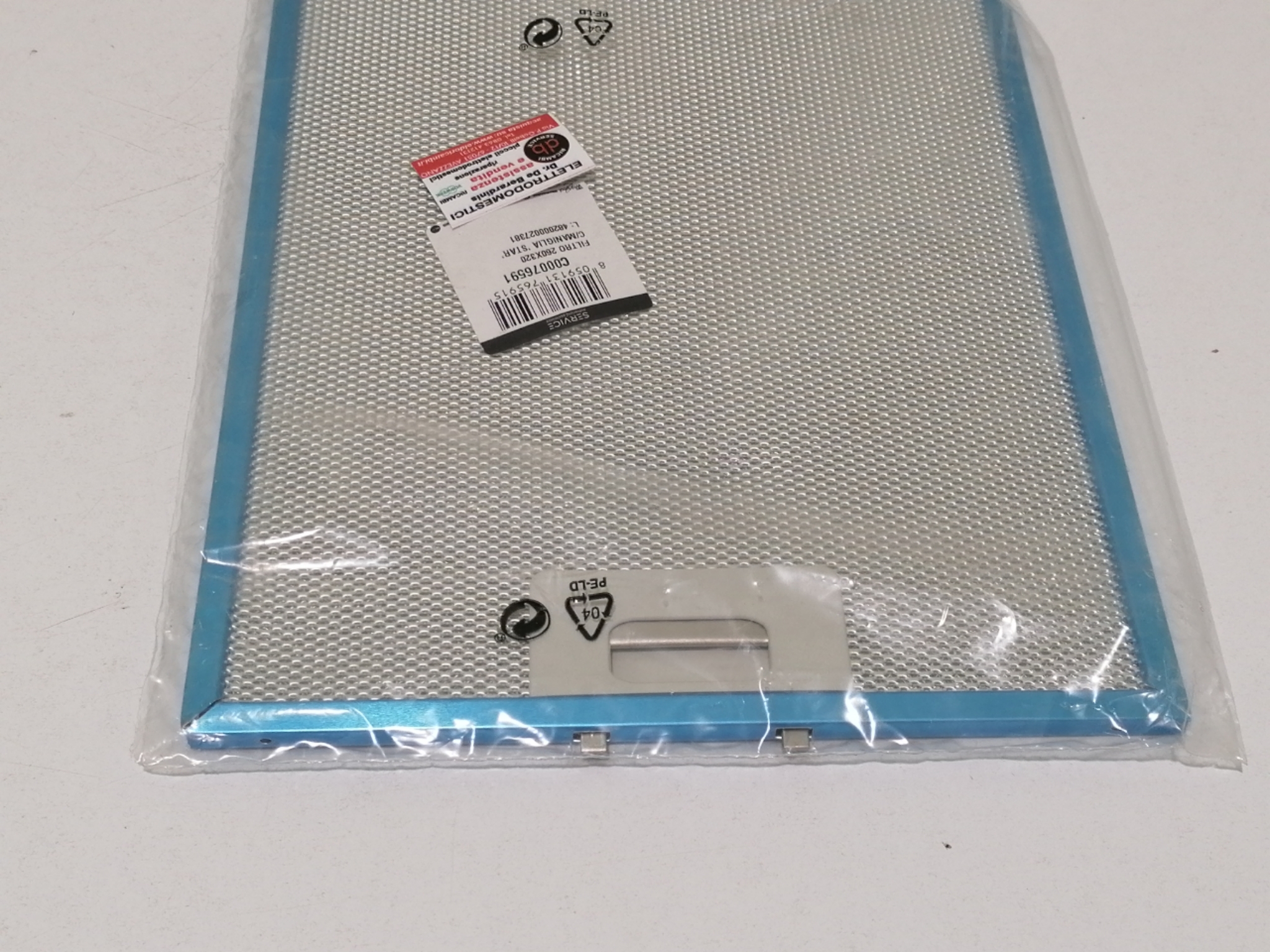 Griglia Filtro Cappa Elica 26 X 32 C00076591 482000027381