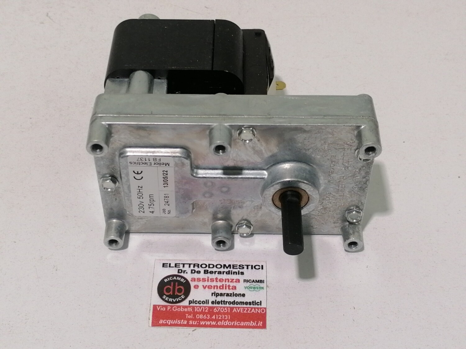 motoriduttore Stufa Pellets 4,75 RPM mellor