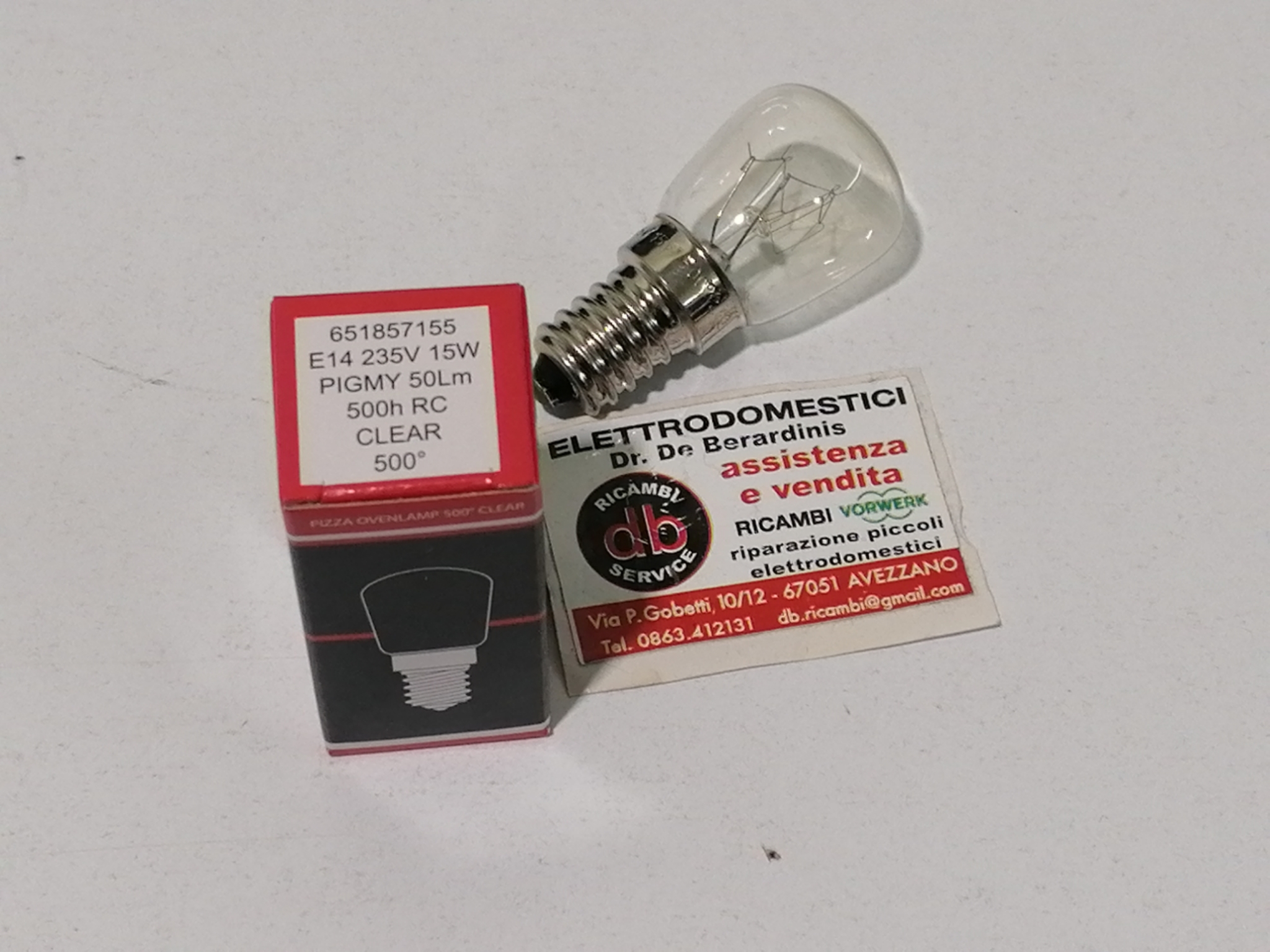 Lampadina Forno Pizza 500°
